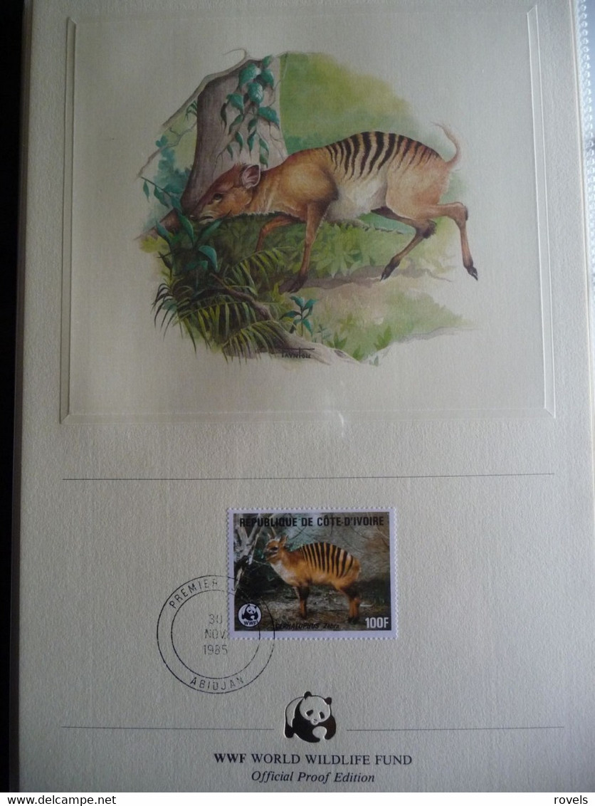 (WWF) REPUBLIQUE DE COTE-D'IVOIRE  - 1985 WWF * ZEBRA DUIKER *  Official Proof Edition Set - Verzamelingen & Reeksen