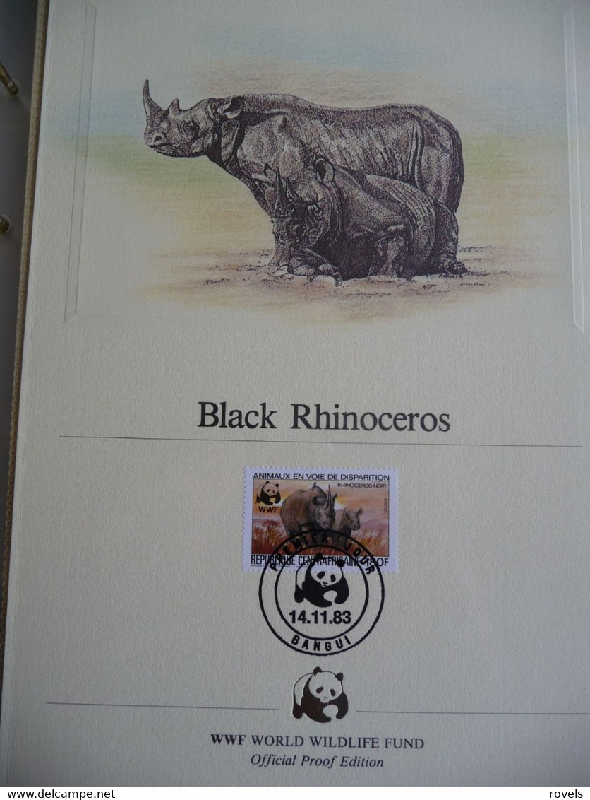 (WWF) REPUBIQUE CETRAL AFRICA  - 1983  * WWF * BLACK RHINO *  Official Proof Edition Set - Verzamelingen & Reeksen