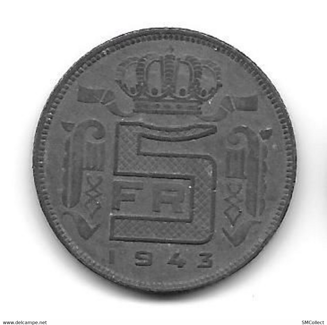 Belgique, 5 Francs 1943, Très Bon état (924) - 5 Francs