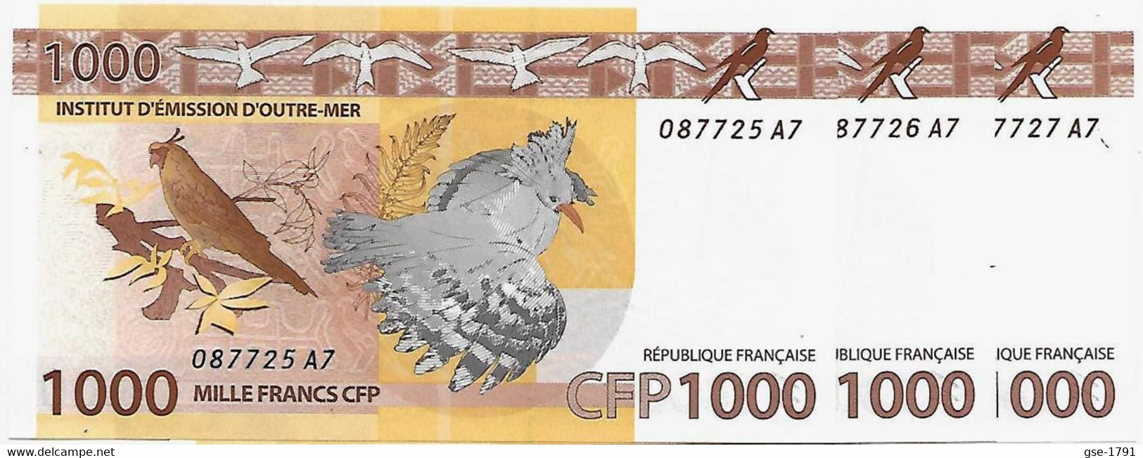 IEOM : Nlle CALEDONIE, TAHITI ,WALLIS  Nouveaux  Billets De 100 Francs 2014 Lot De3  NEUFS - Territoires Français Du Pacifique (1992-...)