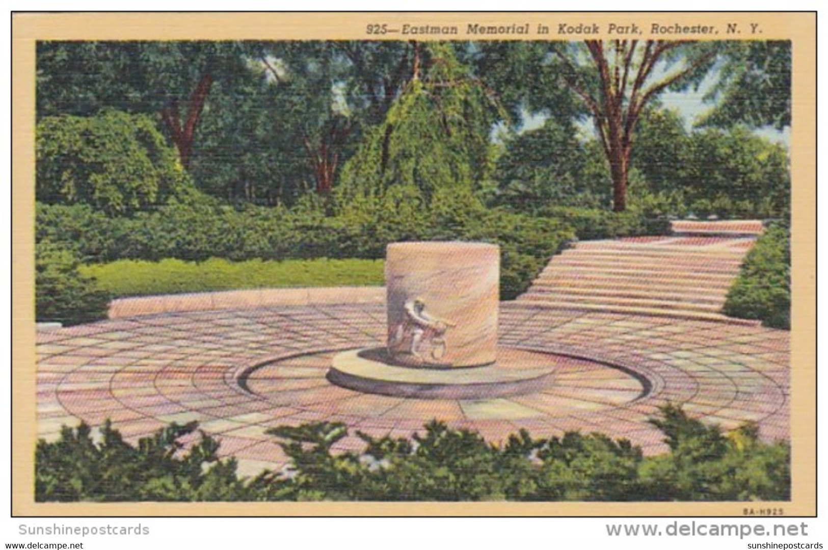 New York Rochester Eastman Memorial In Kodak Park Curteich - Rochester