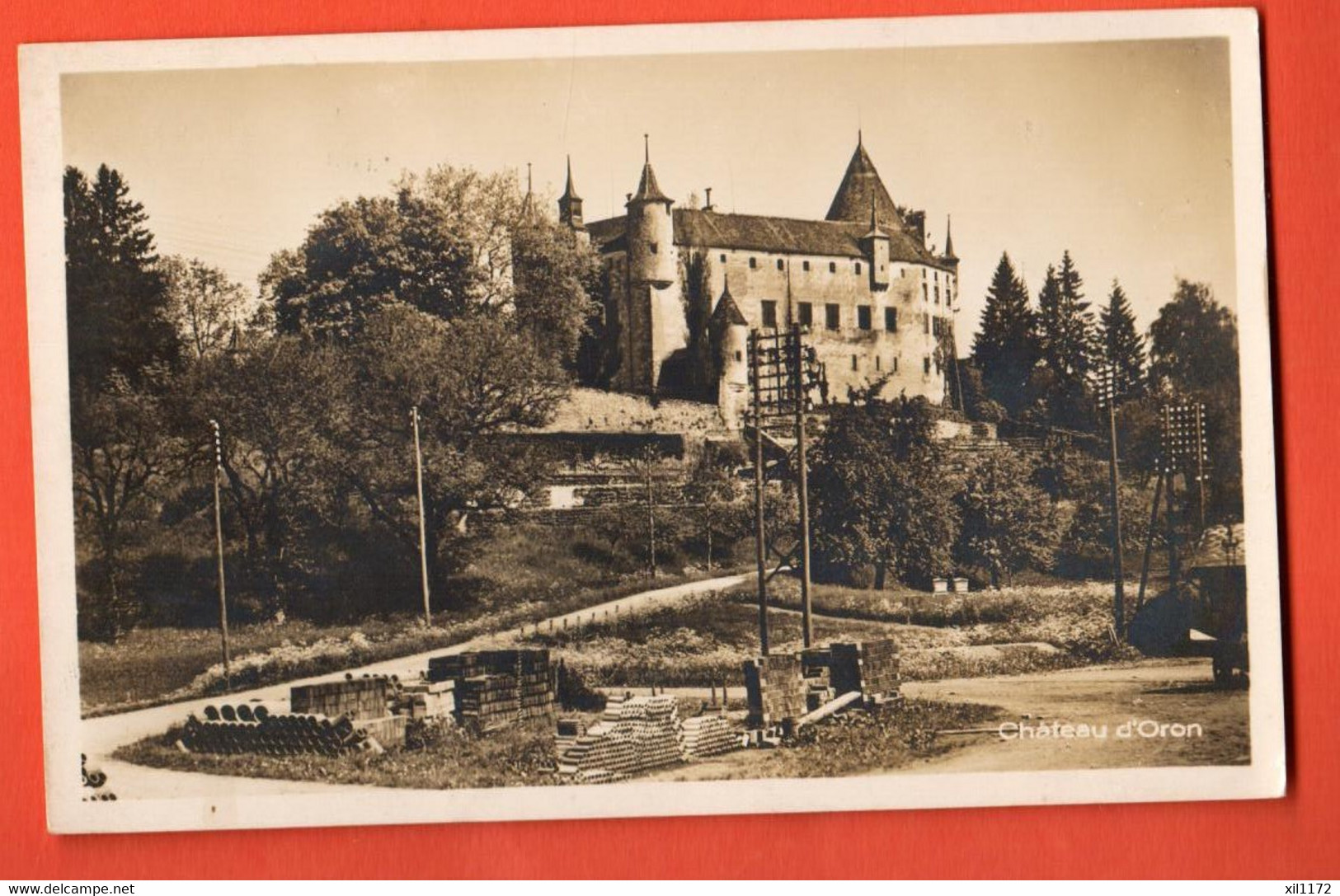 ZMM-30  Château D'Oron  Avec Jardins Au Premier Plan. Circulé Cachet Lutry 1922 - Lutry