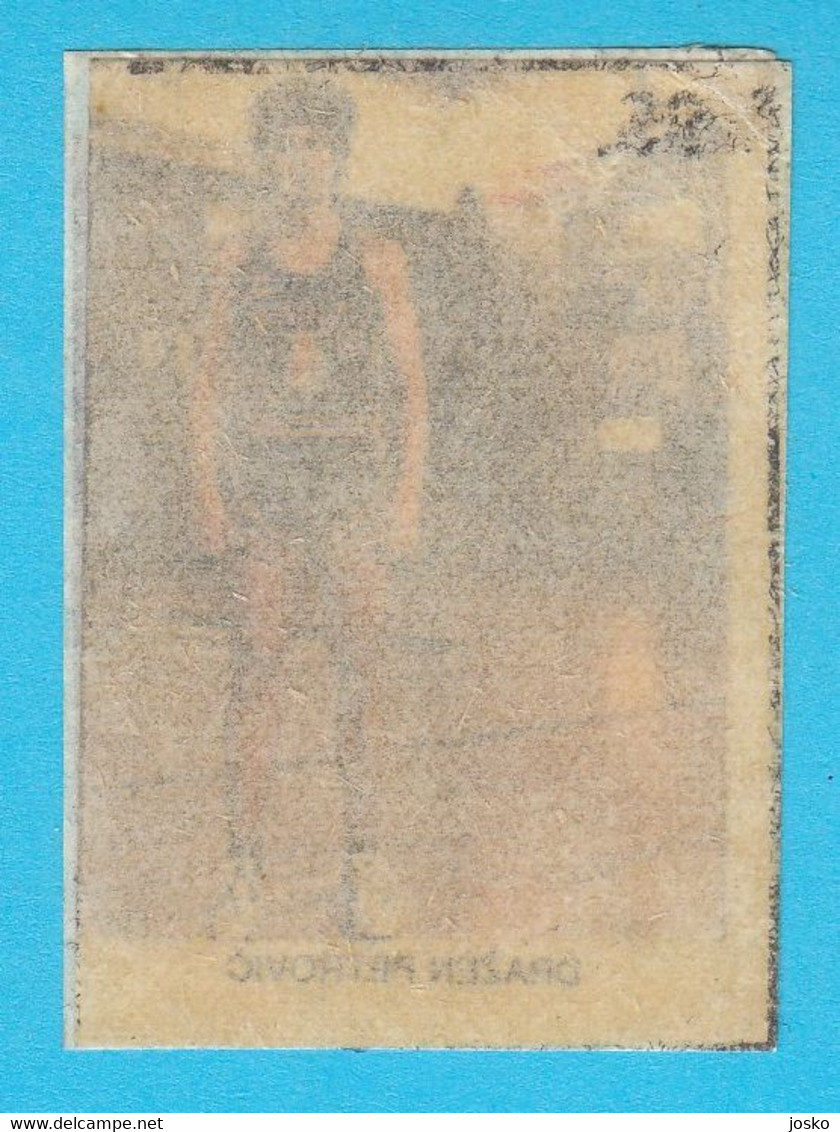 DRAZEN PETROVIC - Yugoslav Old Basketball ROOKIE Card MISSING BACK New Jersey (Brooklyn) Nets Portland Trail Blazers NBA - 1980-1989