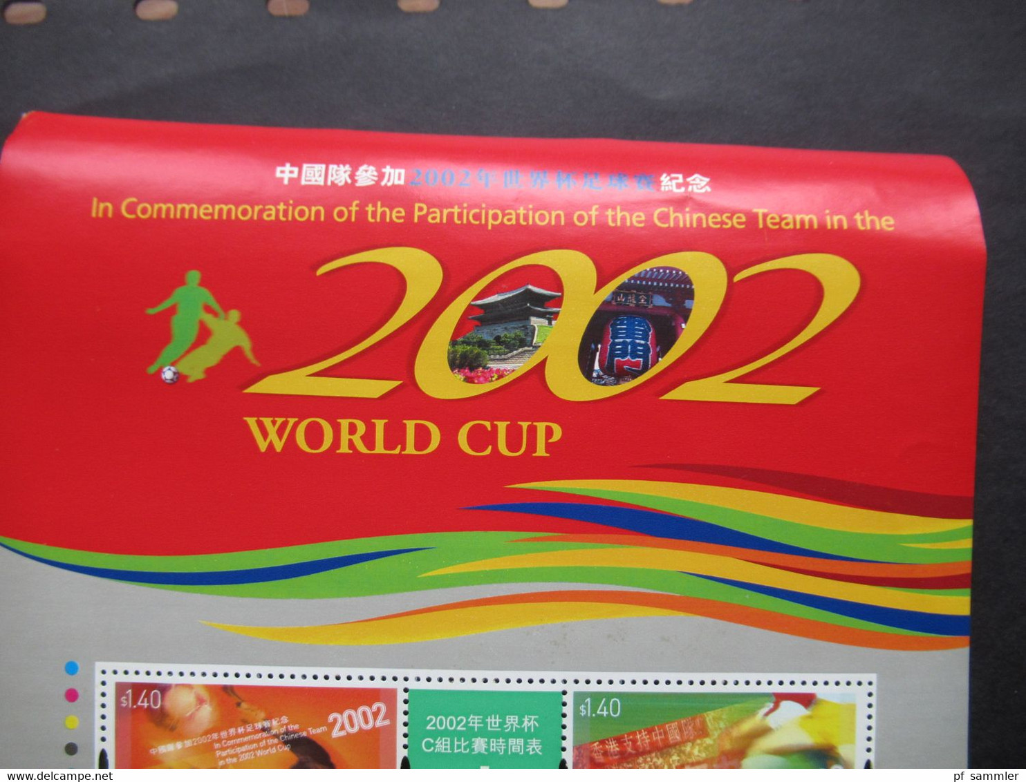 Asien China Hong Kong 2002 World Cup Kompletter Bogen / Block ** / Mint - Brieven En Documenten
