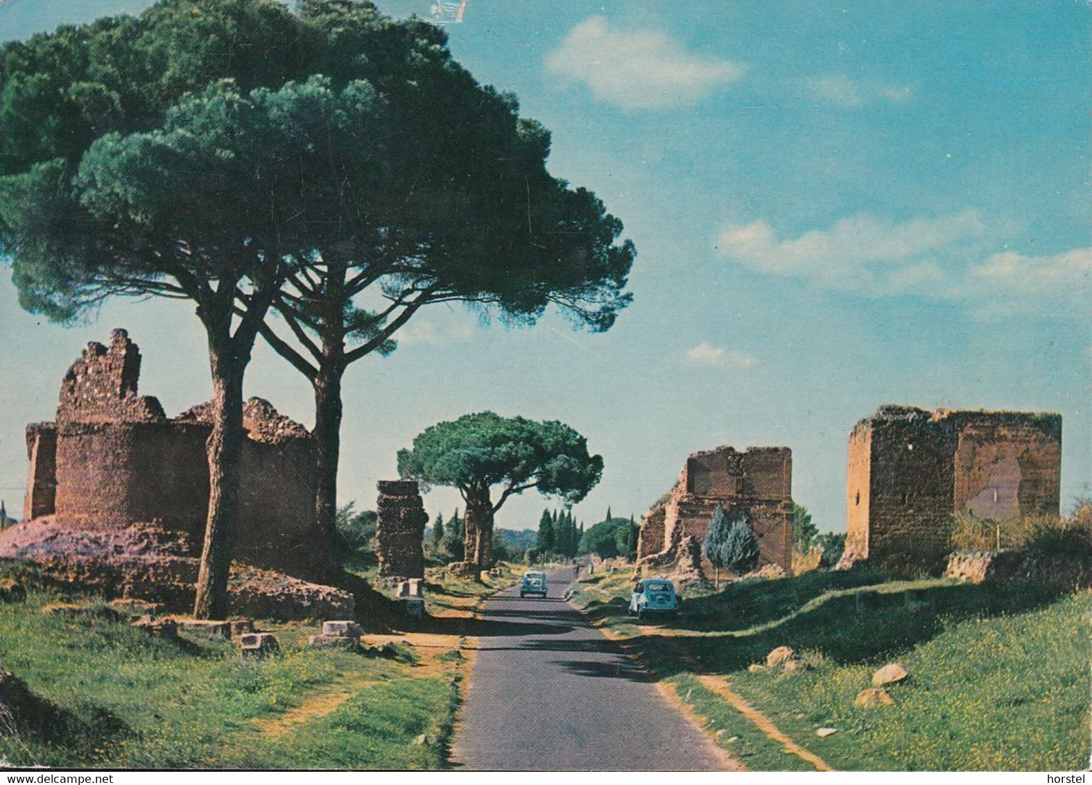 Italien - Rom - Via Appia - Street  With Cars - Fiat - Nice Stamp - Parks & Gärten