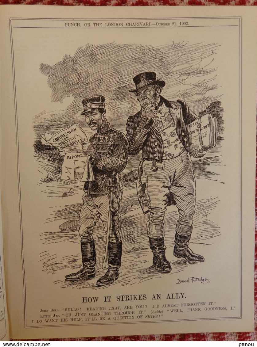 Punch, Or The London Charivari Vol. CXXV- OCTOBER 21, 1903 - Magazine 18 Pages, Cartoons JAPAN - Autres & Non Classés