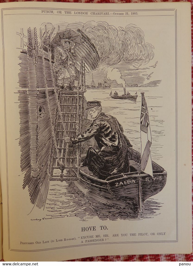 Punch, Or The London Charivari Vol. CXXV- OCTOBER 21, 1903 - Magazine 18 Pages, Cartoons JAPAN - Autres & Non Classés