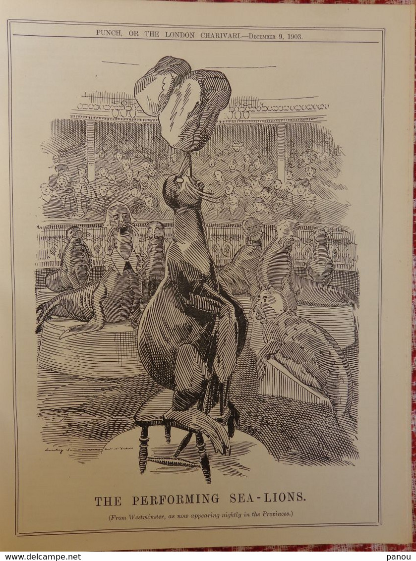 Punch, Or The London Charivari Vol. CXXV- DECEMBER 9, 1903 - Magazine 18 Pages, Cartoons - Autres & Non Classés