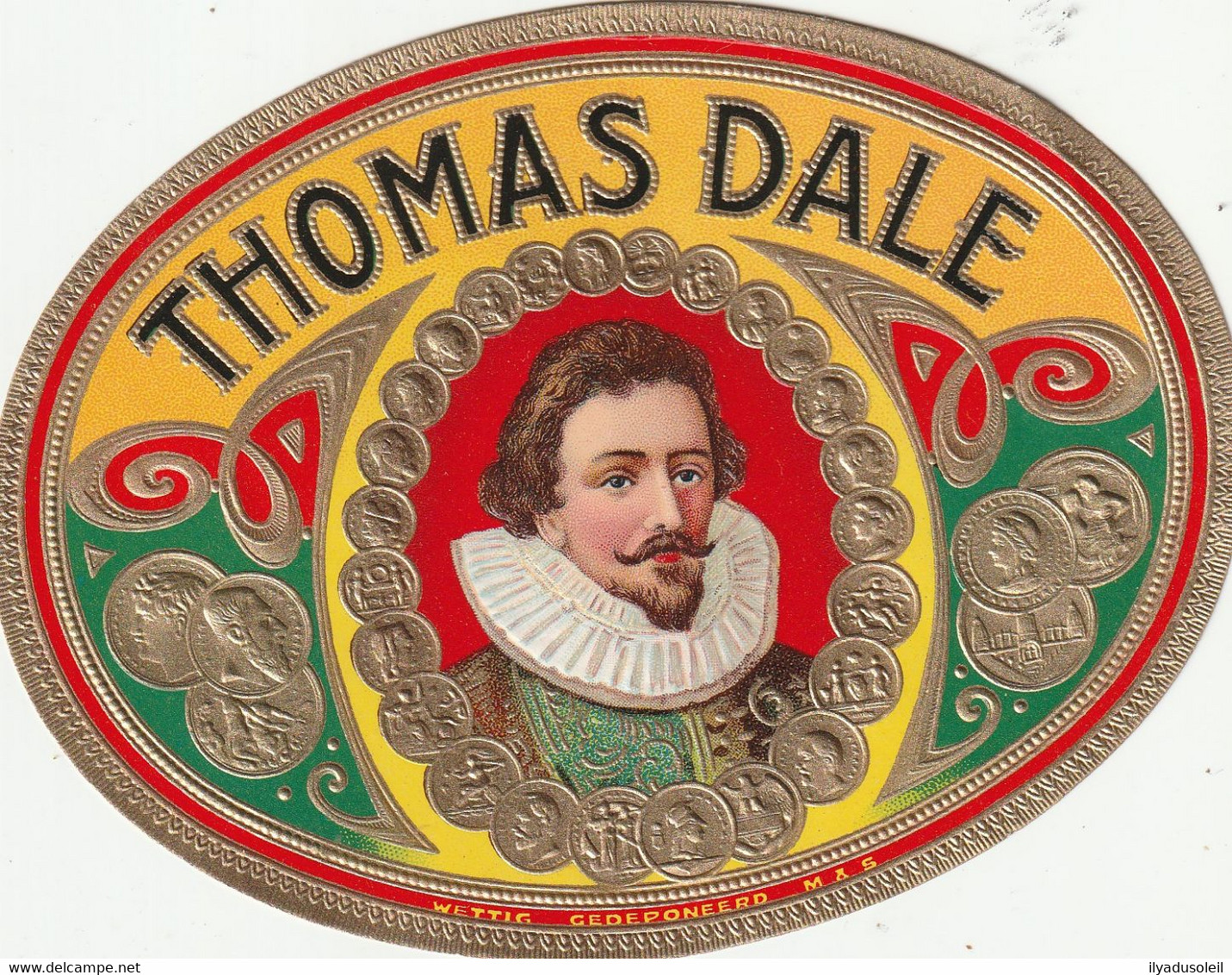 Etiquette Boite Cigare En Relief  " THOMAS DALE  " No 2 - Etiquettes