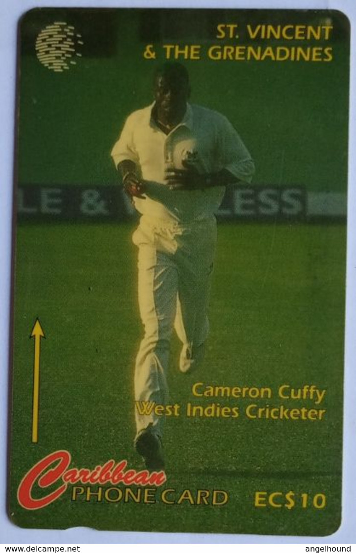 St. Vincent EC$10 243CSVA Cameron Cuffy, West Indies Cricket Player - St. Vincent & Die Grenadinen