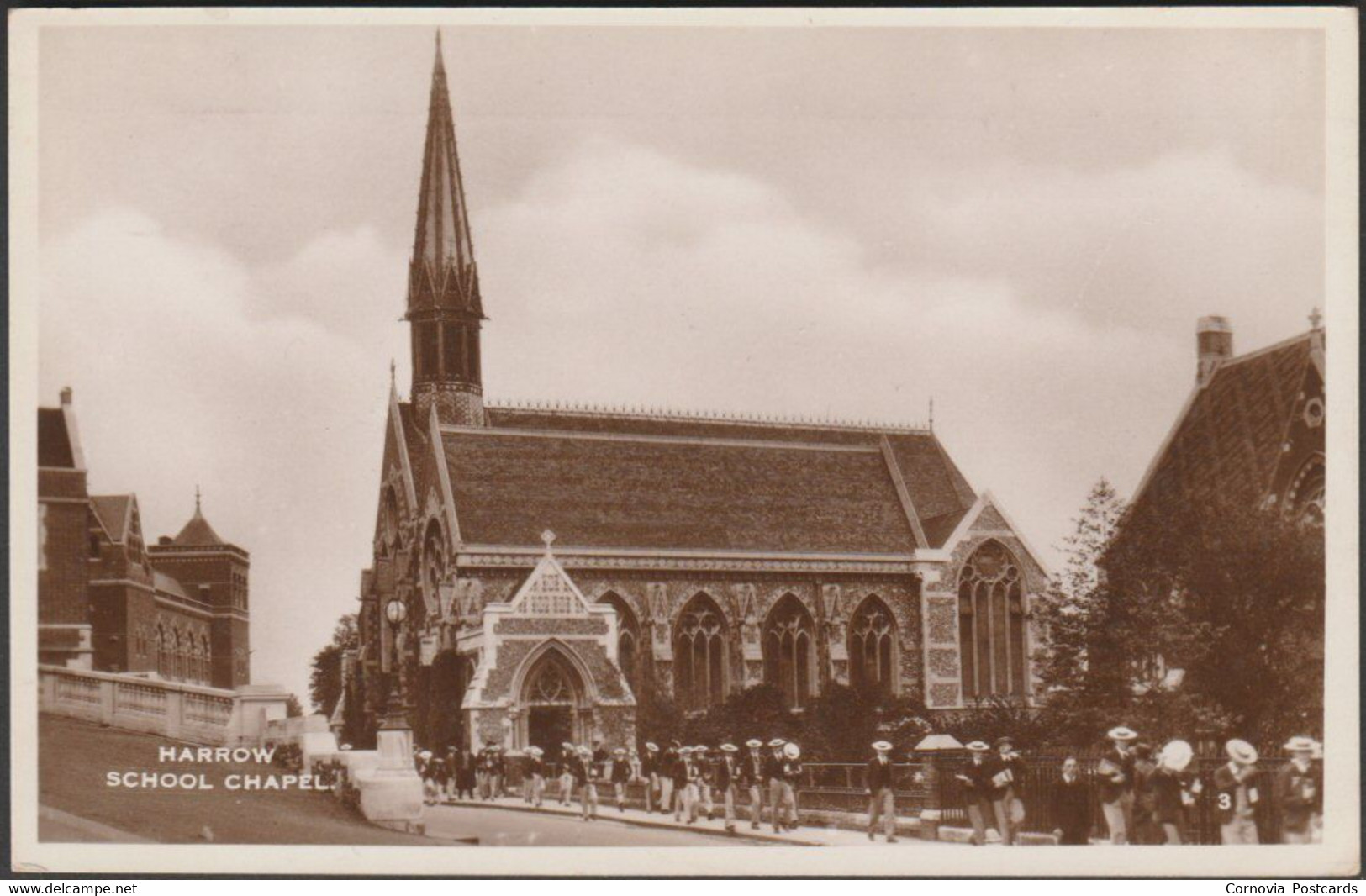 Harrow School Chapel, Middlesex, 1936 - Excel Series RP Postcard - Middlesex