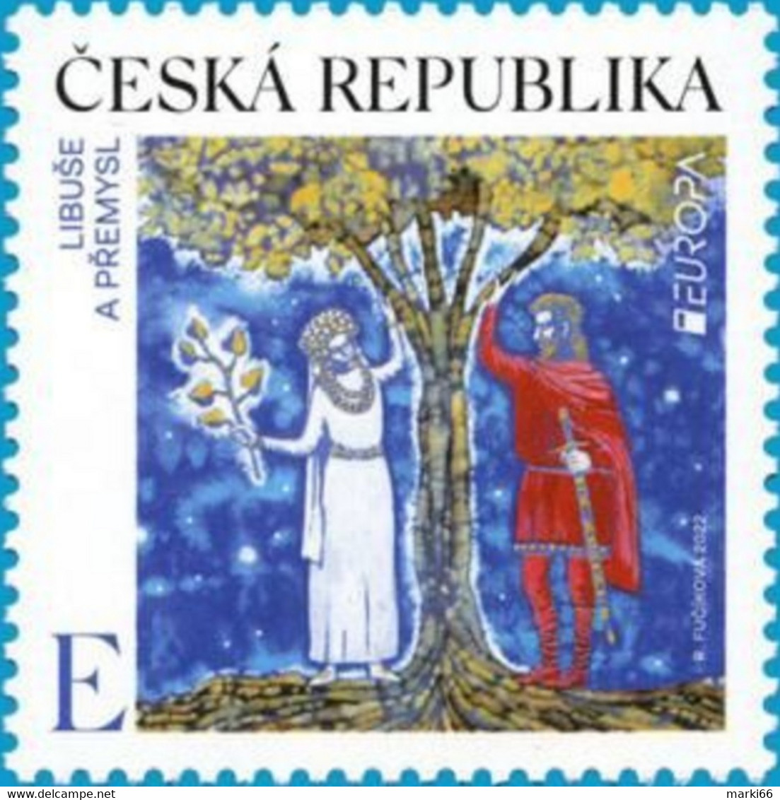 Czech Republic - 2022 - Europa CEPT - Stories And Myths - Libuse And Premysl - Mint Stamp - Neufs