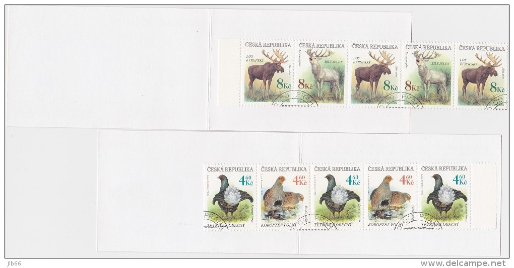 4 Carnets De 5 Timbres YT C 173/176 Perdrix Tétra Elan Cerf/ Booklet Michel MH 55/58 Wood Animals - Usados