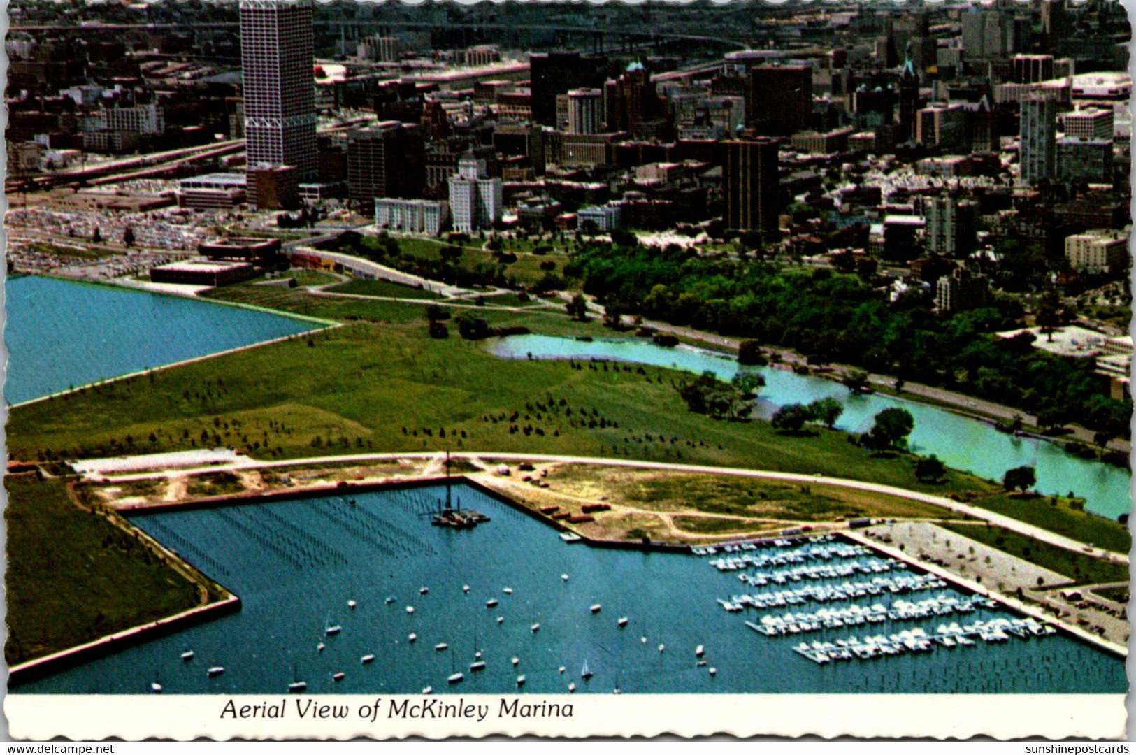 Wisconsin Milwaukee Aerial View McKinley Marina - Milwaukee