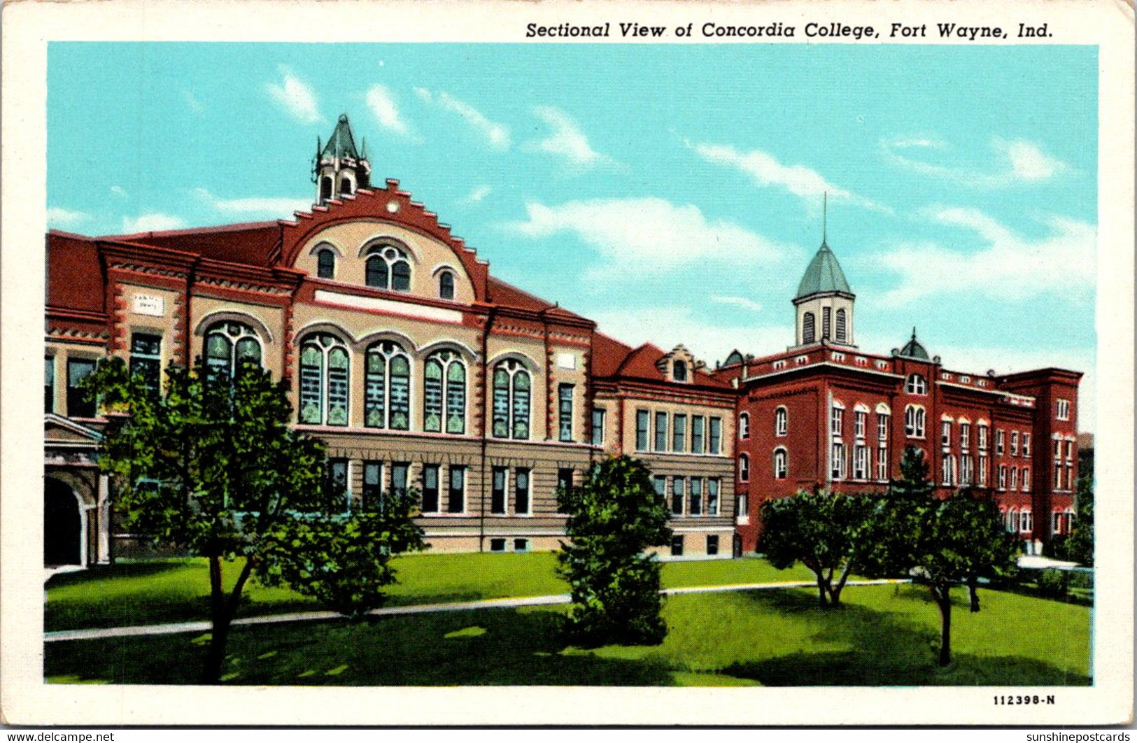 Indiana Fort Wayne Sectional View Of Concordia College Curteich - Fort Wayne