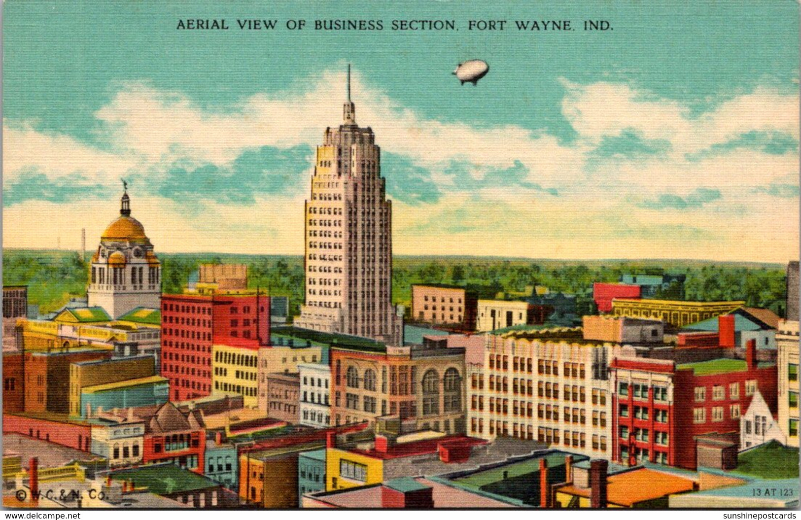 Indiana Fort Wayne Aerial View Of Business Section - Fort Wayne