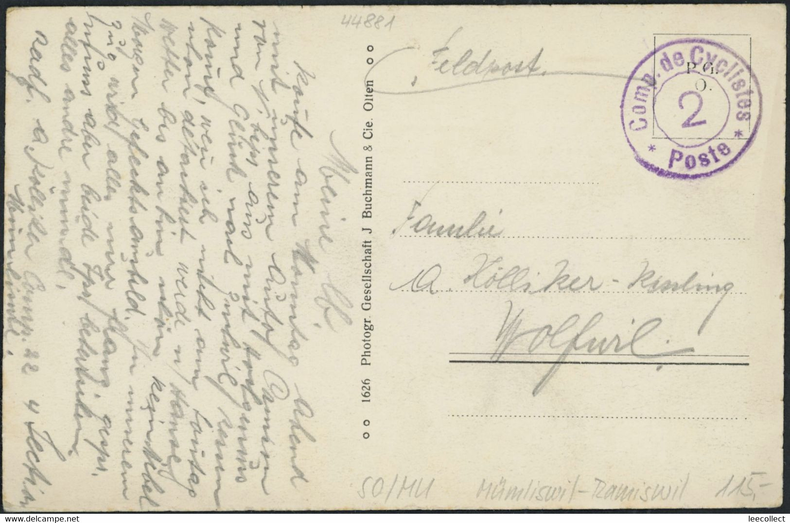 Suisse - SO Mümliswil - Ramiswil - Militärstempel - Mümliswil-Ramiswil