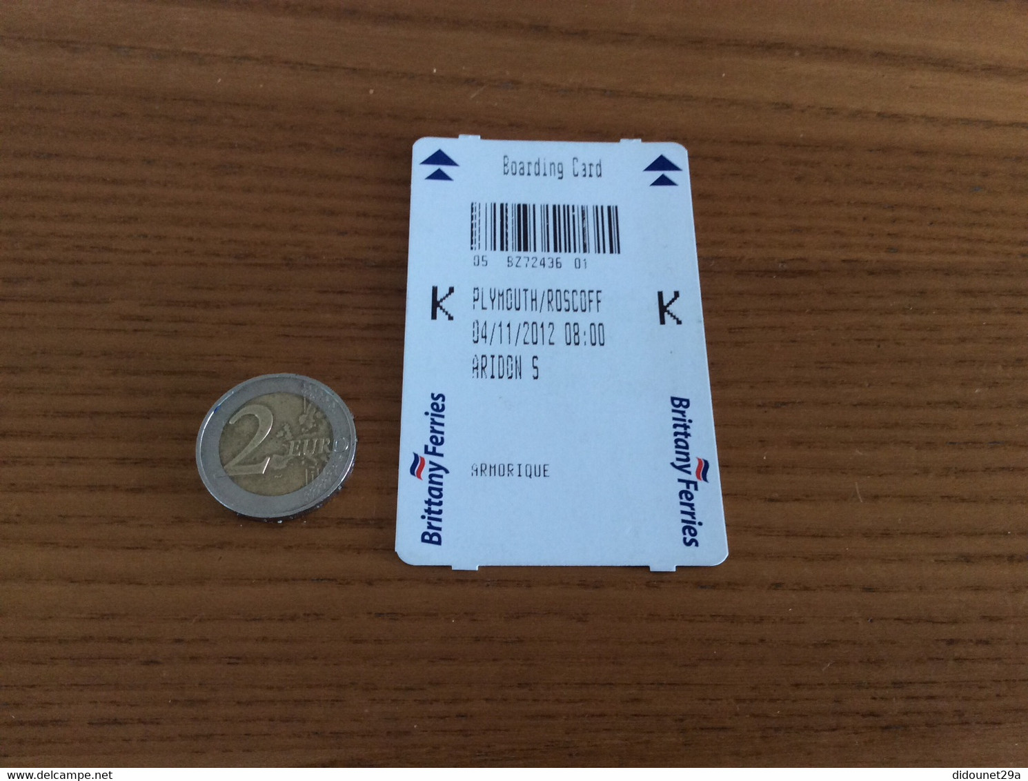 Ticket De Transport (Ferry) "Brittany Ferries - SHOP Before We Stop" K (FRANCE - ANGLETERRE) - Europe