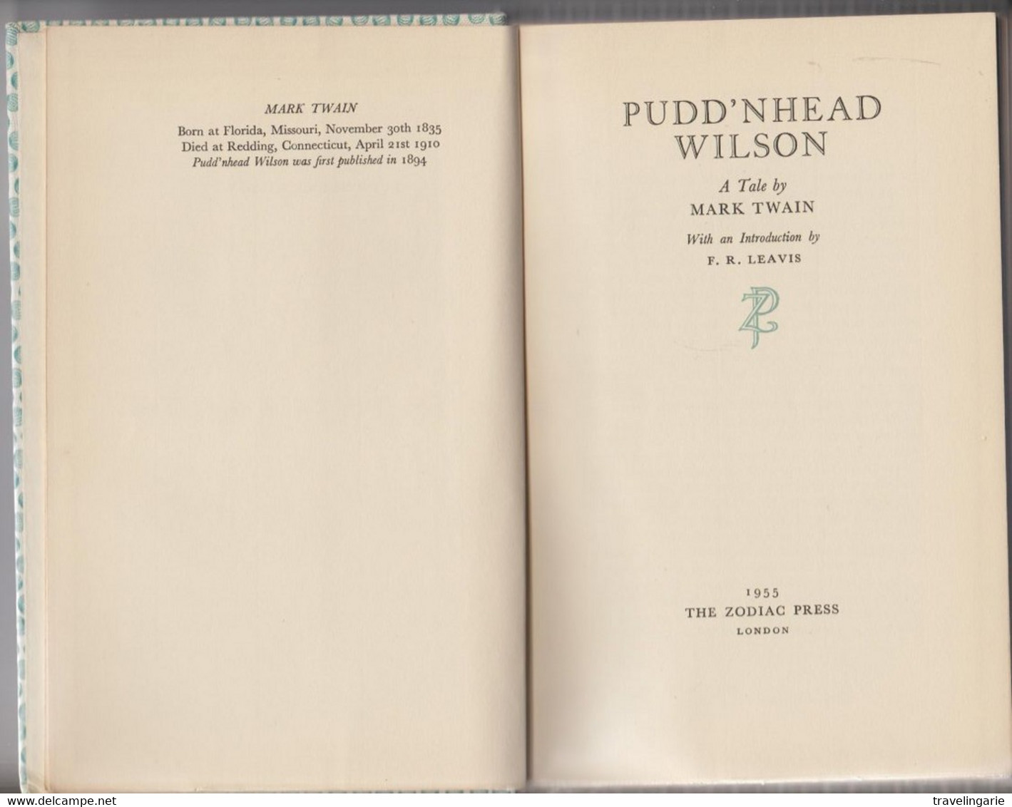 Puddn'head Wilson By Mark Twain - Klassik