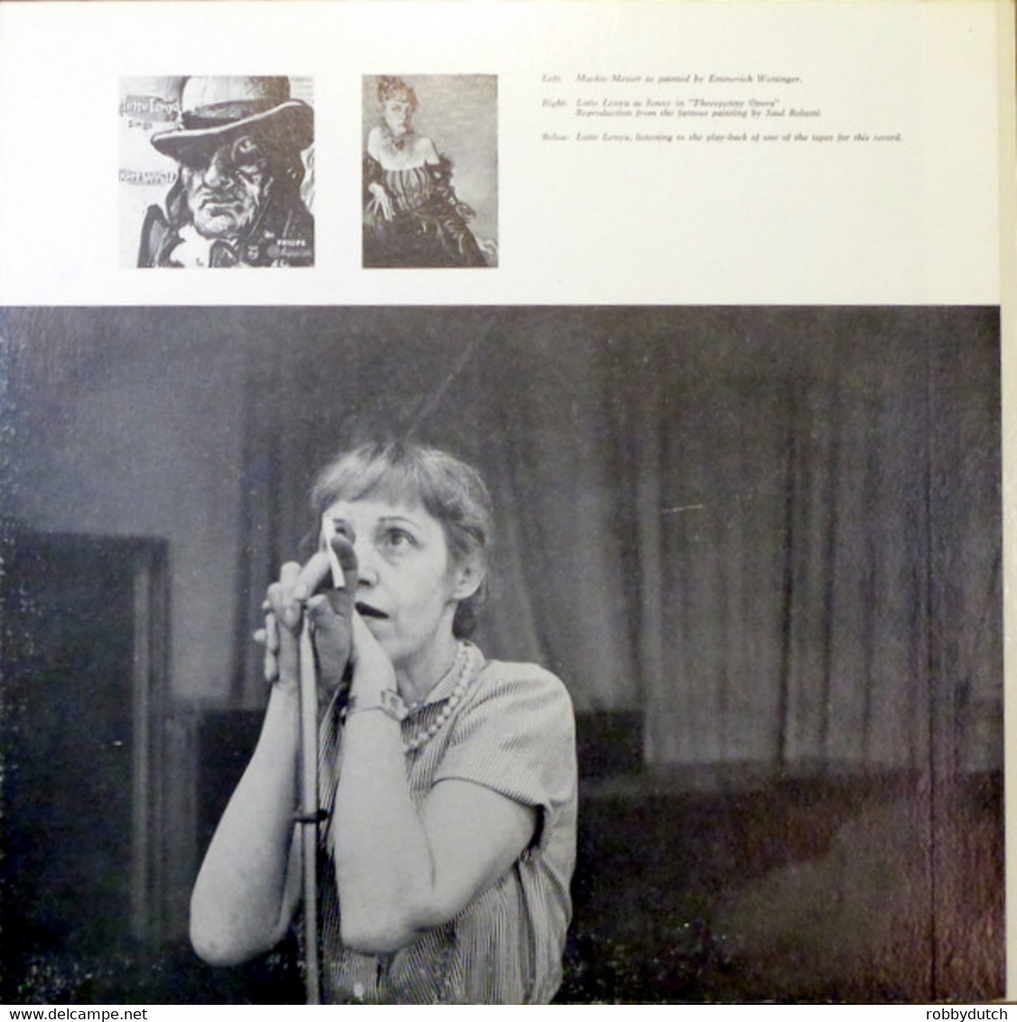 * LP *  LOTTE LENYA SINGS KURT WEILL (Holland 1955) - Other - German Music