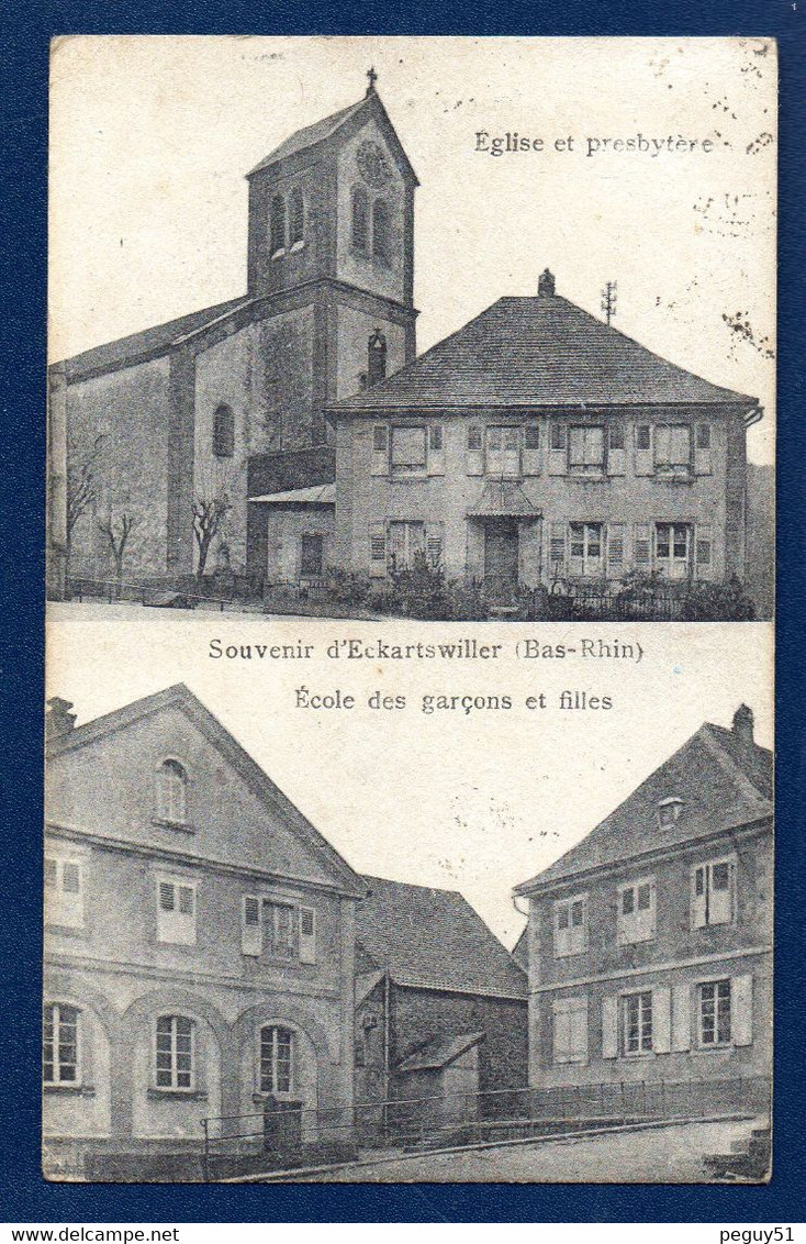 67. Souvenir D' Eckartswiller. Eglise Saint-Barthélemy Et Presbytère. Ecole Des Garçons Et Filles. 1925 - Saverne