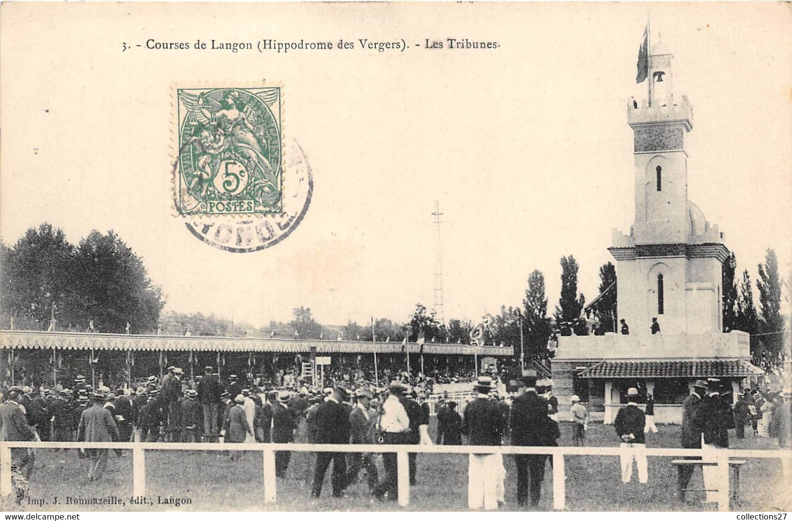 33-LANGON- HIPPODROME DES VERGERS , LES TRIBUNES - Langon