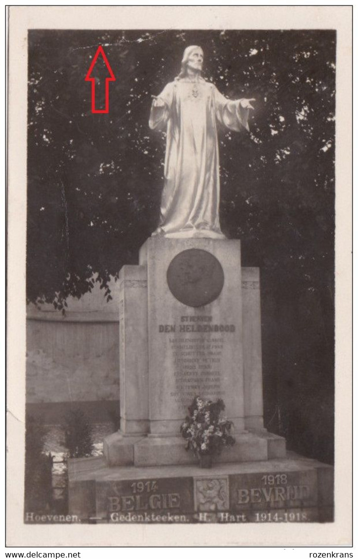 Hoevenen Stabroek Gedenkteeken Gedenkteken Standbeeld Heilig Hart WW1 WWI 1914 1918 Jesus Christ Zeldzaam Jezus Christus - Stabroek