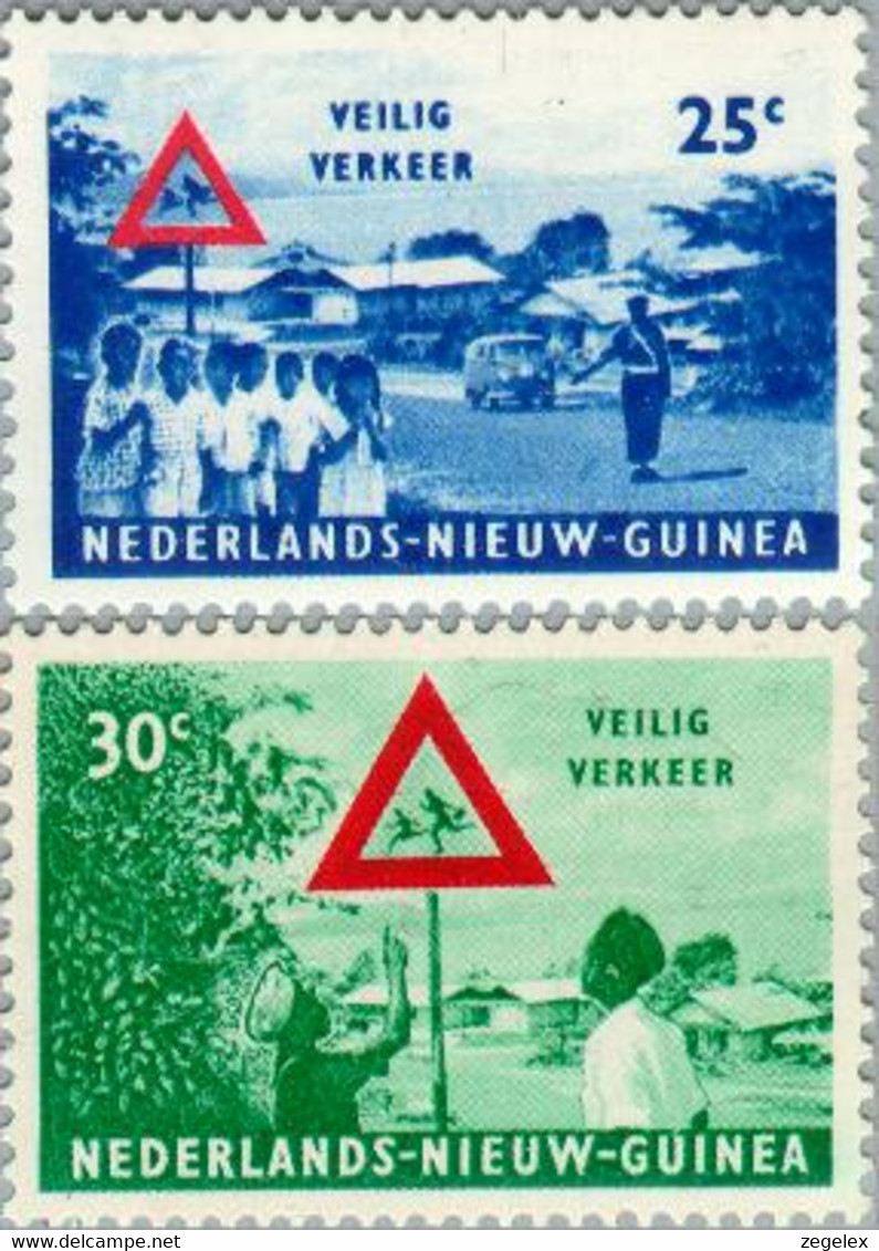 Nederlands Nieuw Guinea 1962 Veilig Verkeer, Safe Traffic, MNH**, Luxe Postfris - Nueva Guinea Holandesa