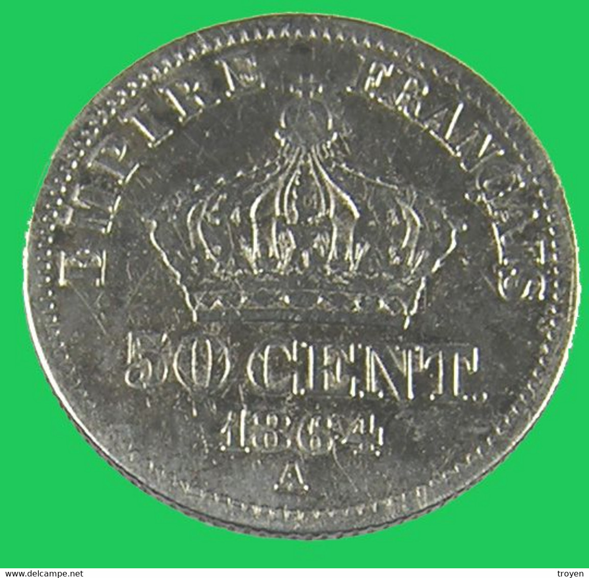 50 Centimes - Napoléon III - 1864 A - Argent - TB + - France - - 50 Centimes