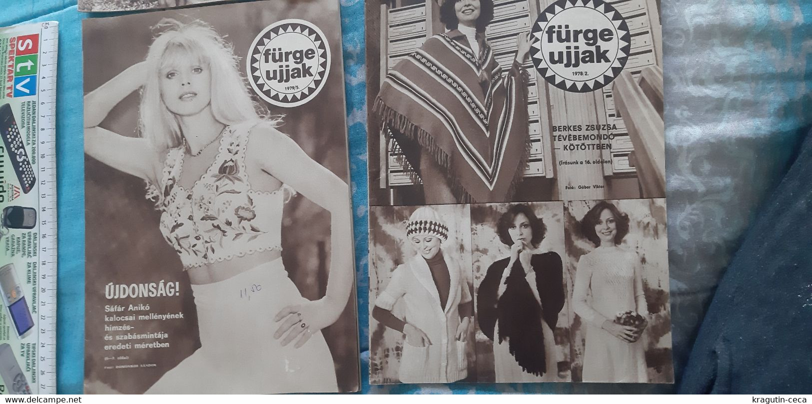 1978 79 Fürge Ujjak HUNGARY VINTAGE WOMAN FASHION Handicrafts Crochet LOT MAGAZINE NEWSPAPERS CHILDREN KNITTING WOOLWORK - Mode