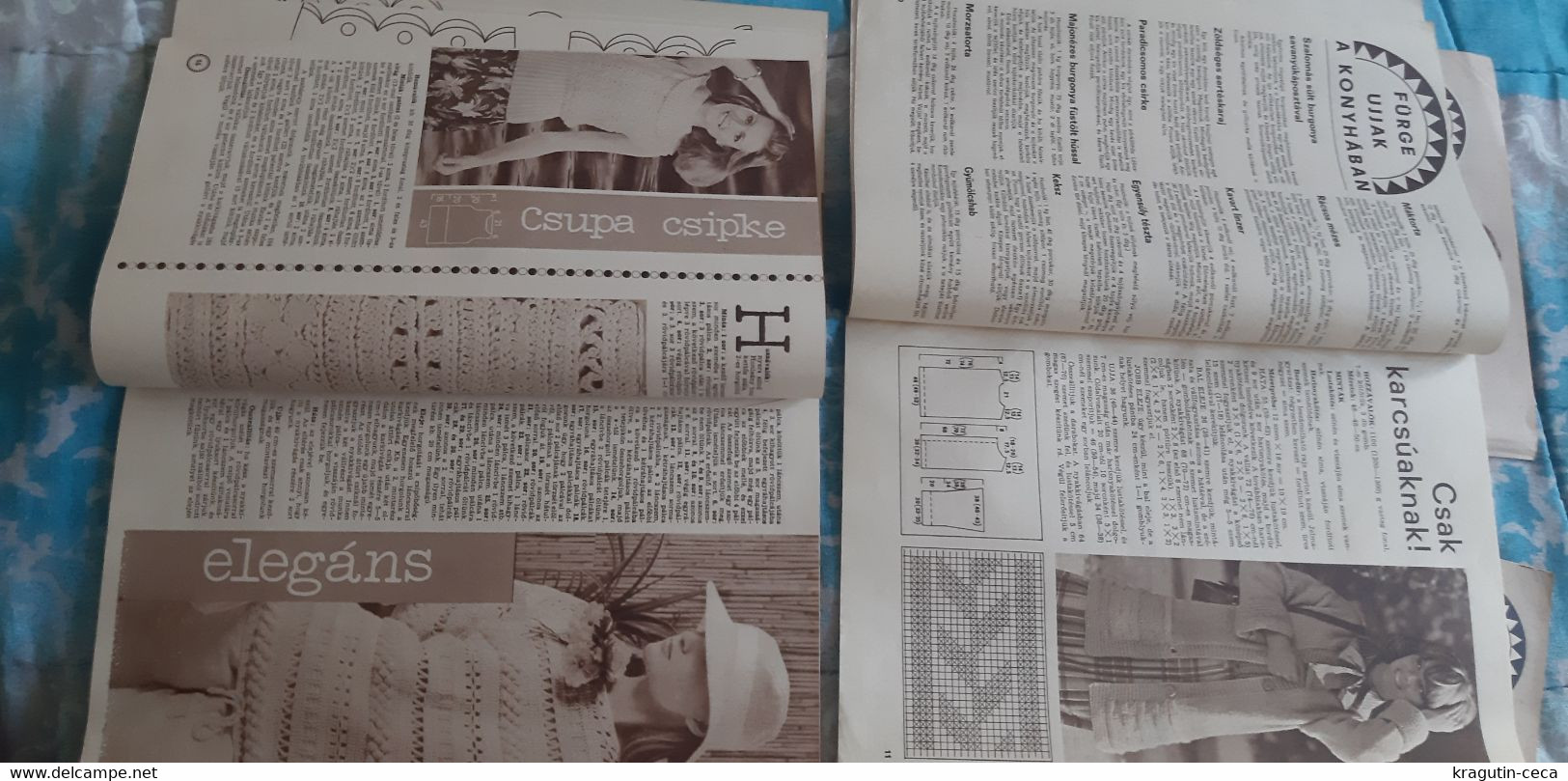 1978 79 Fürge Ujjak HUNGARY VINTAGE WOMAN FASHION handicrafts crochet LOT MAGAZINE NEWSPAPERS CHILDREN KNITTING WOOLWORK