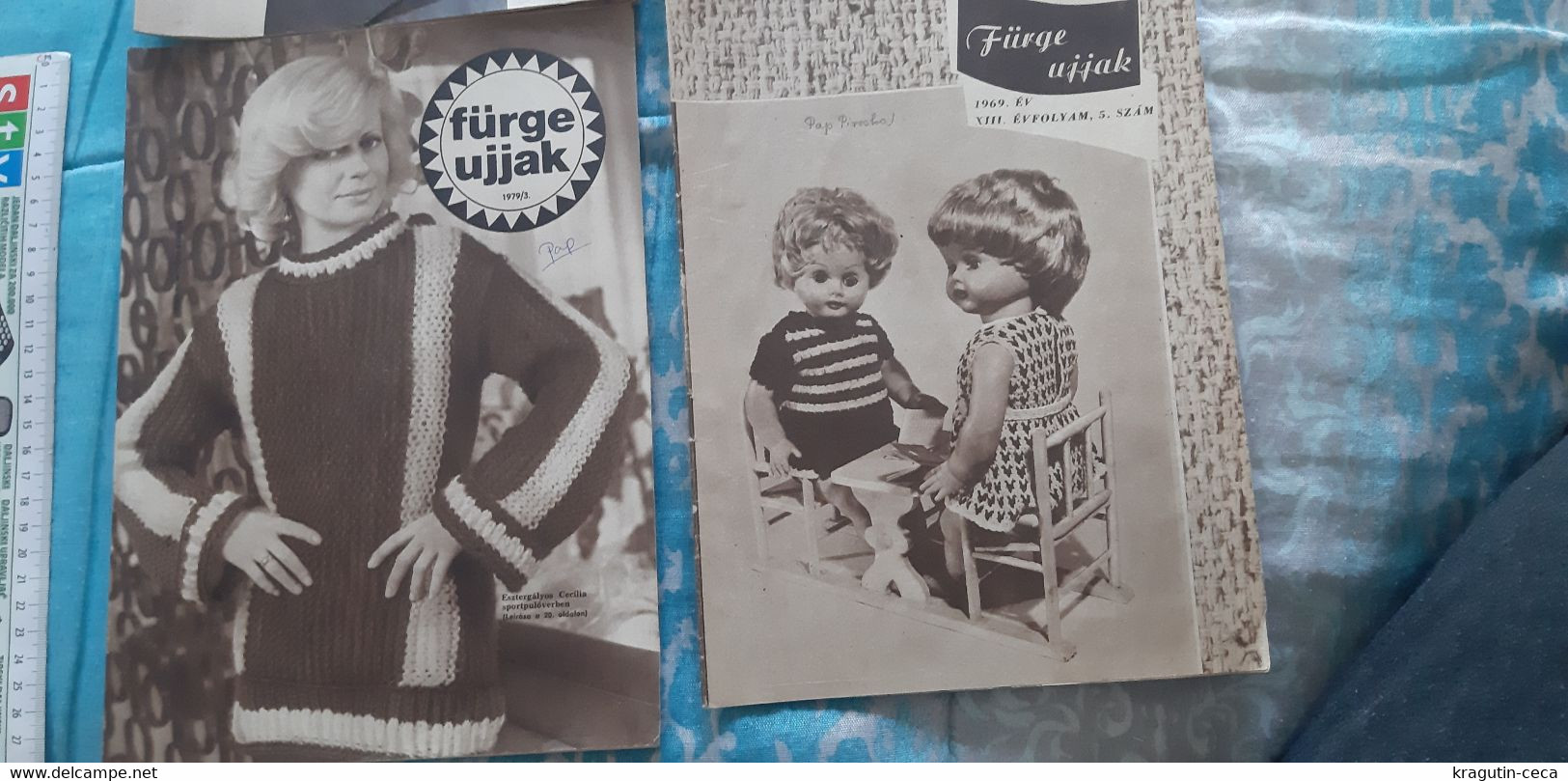 1969 79 Fürge Ujjak HUNGARY VINTAGE WOMAN FASHION Handicrafts Crochet LOT MAGAZINE NEWSPAPERS CHILDREN KNITTING WOOLWORK - Lifestyle & Mode