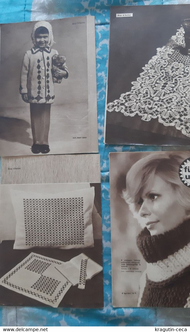1969 79 Fürge Ujjak HUNGARY VINTAGE WOMAN FASHION handicrafts crochet LOT MAGAZINE NEWSPAPERS CHILDREN KNITTING WOOLWORK