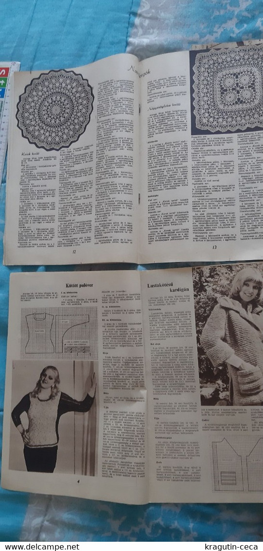 1975 79 Fürge Ujjak HUNGARY VINTAGE WOMAN FASHION Handicrafts Crochet LOT MAGAZINE NEWSPAPERS CHILDREN KNITTING WOOLWORK - Moda