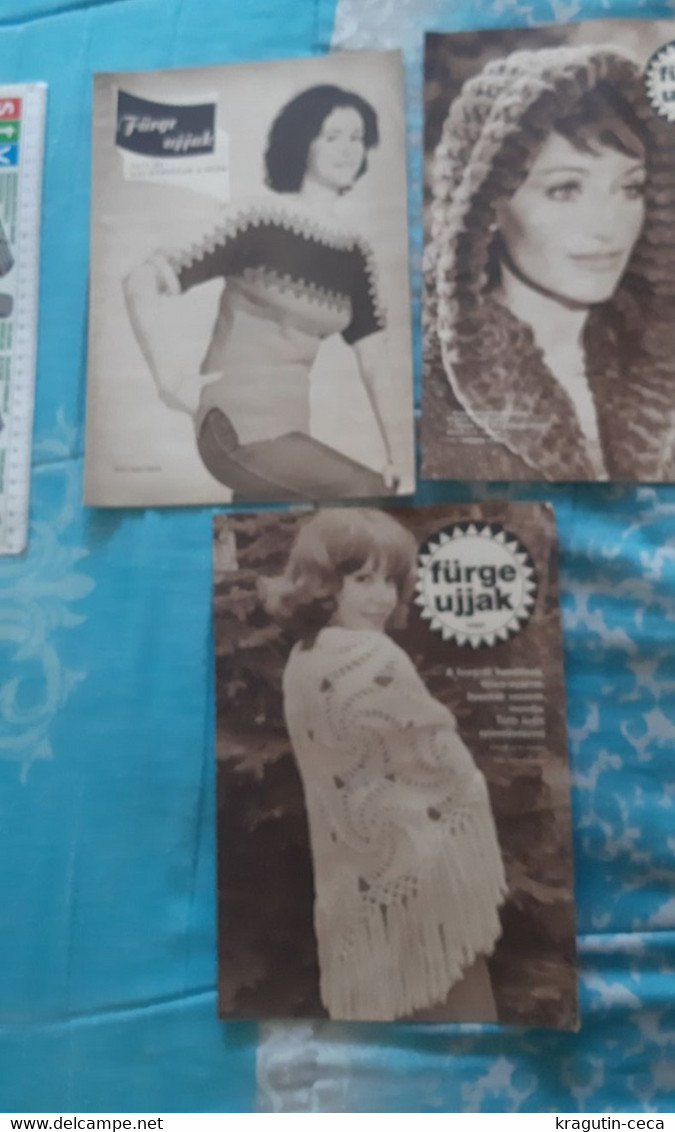 1978  Fürge Ujjak HUNGARY VINTAGE WOMAN FASHION Handicrafts Crochet LOT MAGAZINE NEWSPAPERS CHILDREN KNITTING WOOLWORK - Moda