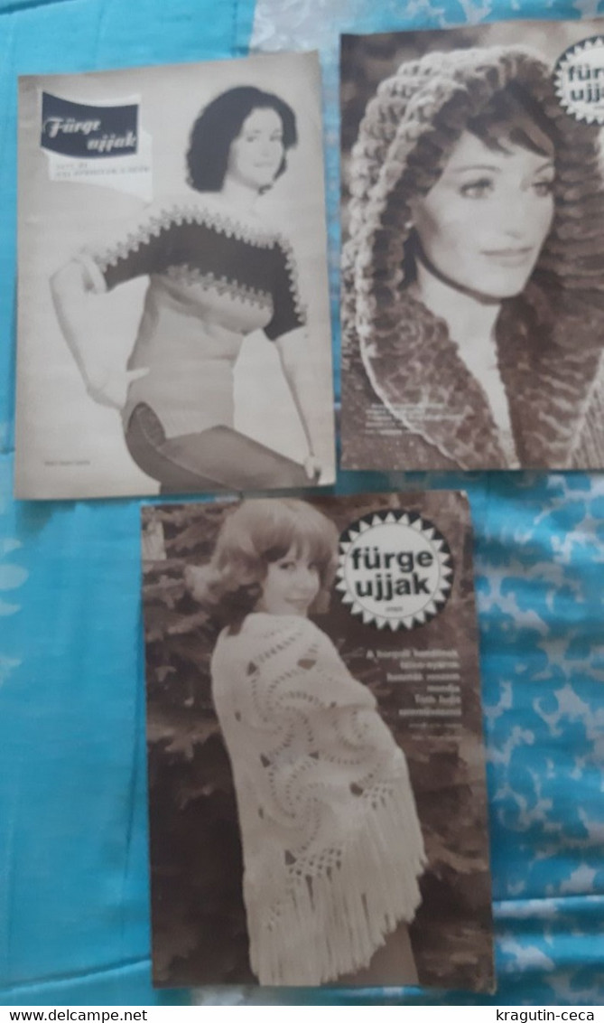 1978  Fürge Ujjak HUNGARY VINTAGE WOMAN FASHION Handicrafts Crochet LOT MAGAZINE NEWSPAPERS CHILDREN KNITTING WOOLWORK - Moda