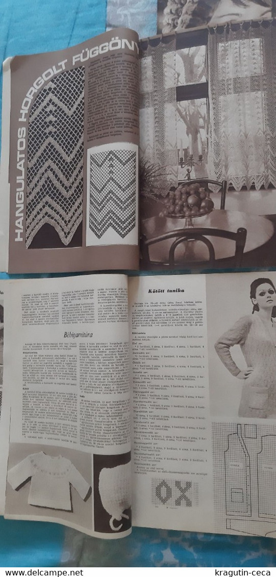 1978  Fürge Ujjak HUNGARY VINTAGE WOMAN FASHION handicrafts crochet LOT MAGAZINE NEWSPAPERS CHILDREN KNITTING WOOLWORK