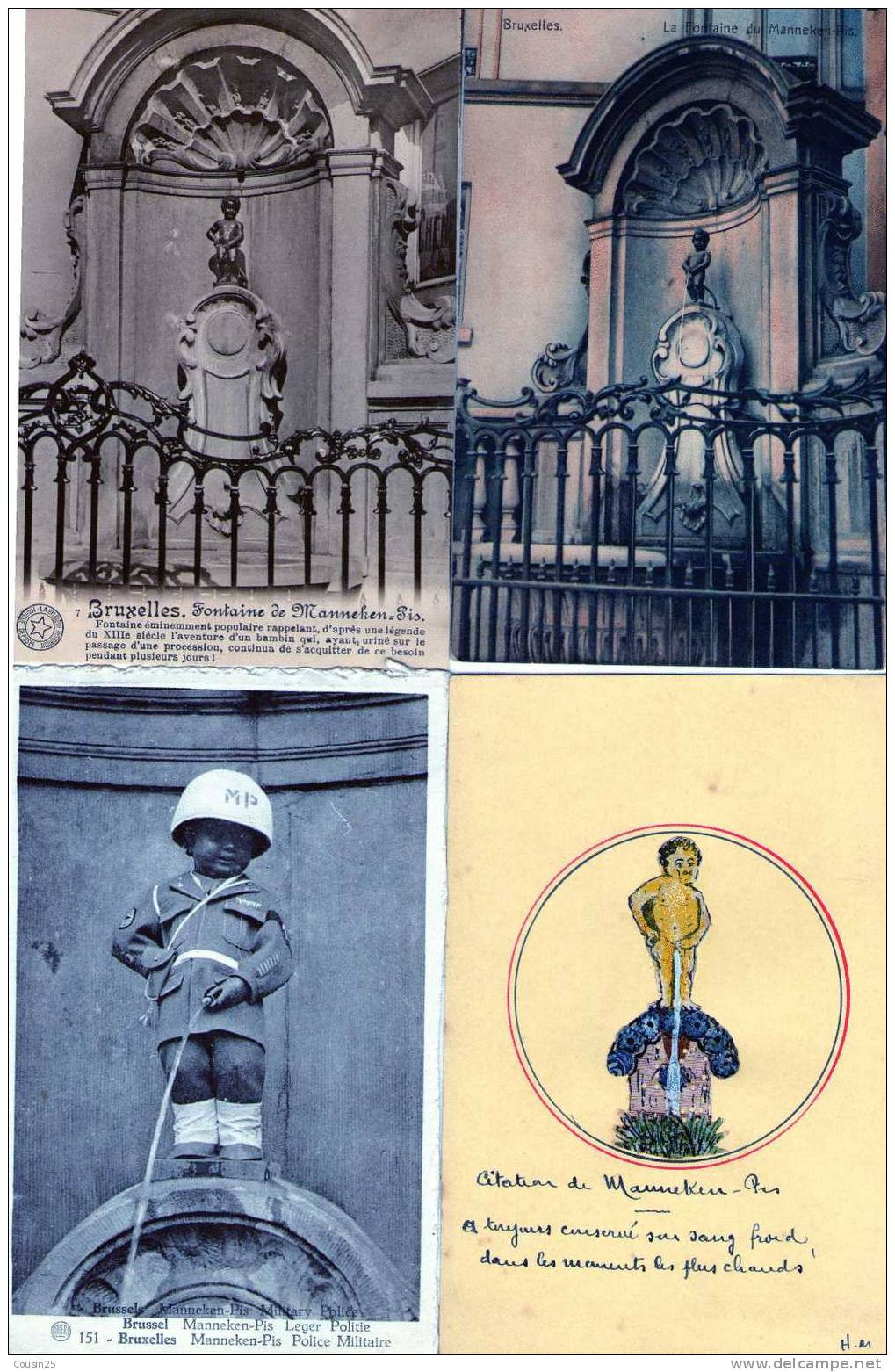 BELGIQUE - BRUXELLES - LOT DE 16 CPA DU MANNEKEN PIS - Sets And Collections