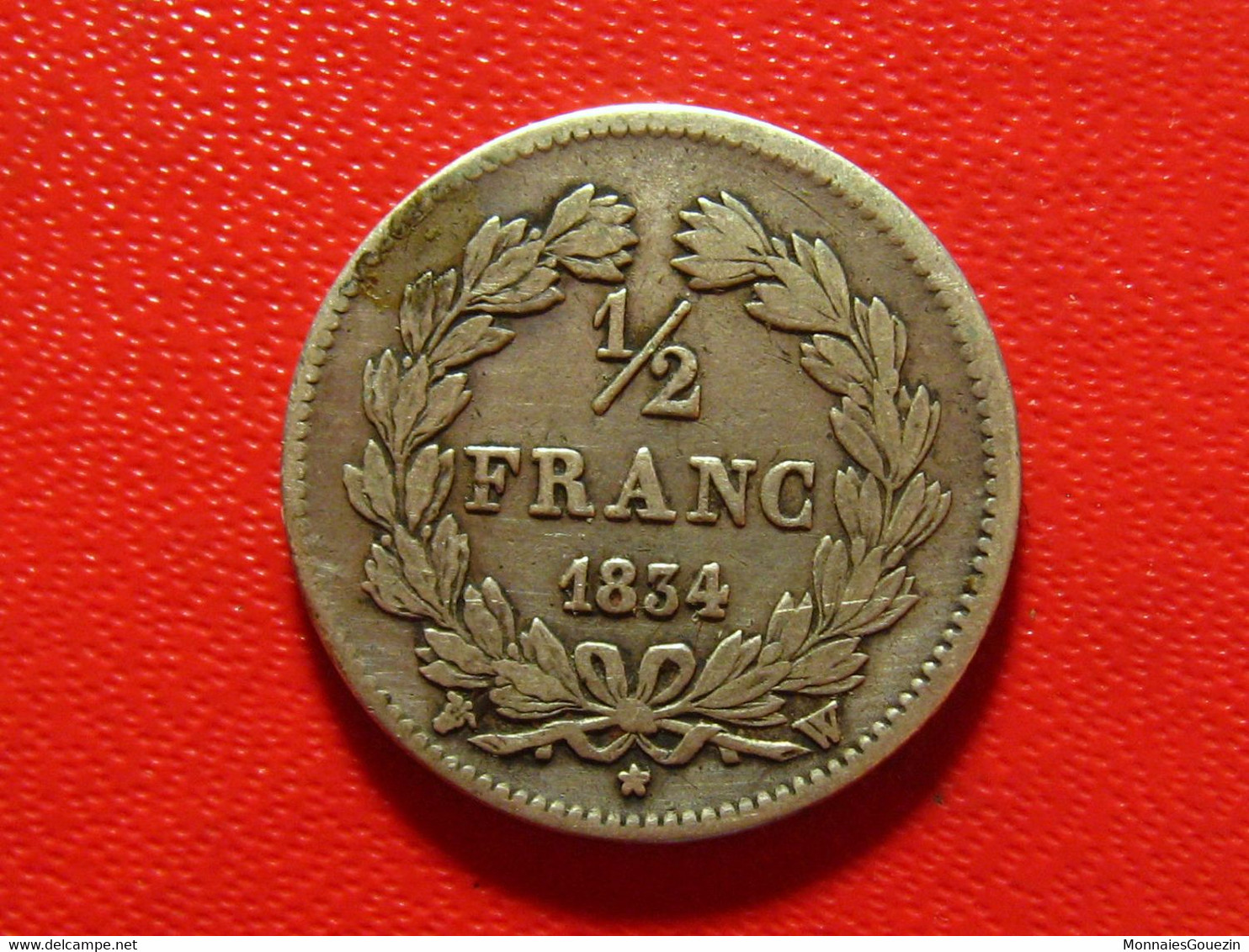 France - 1/2 Franc 1834 W Lille Louis Philippe 5119 - 1/2 Franc