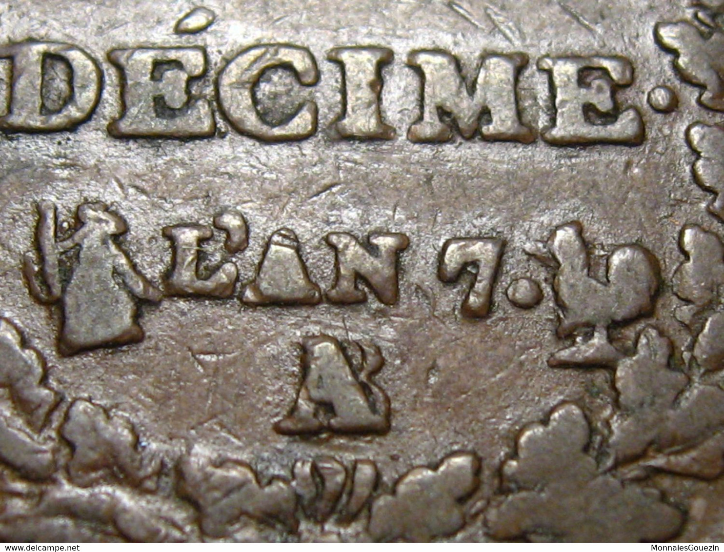 France - Décime An 7/5 A/B Paris/Rouen Dupré - Magnifique Coin Choqué 5088 - 1795-1799 Directoire (An IV – An VIII)