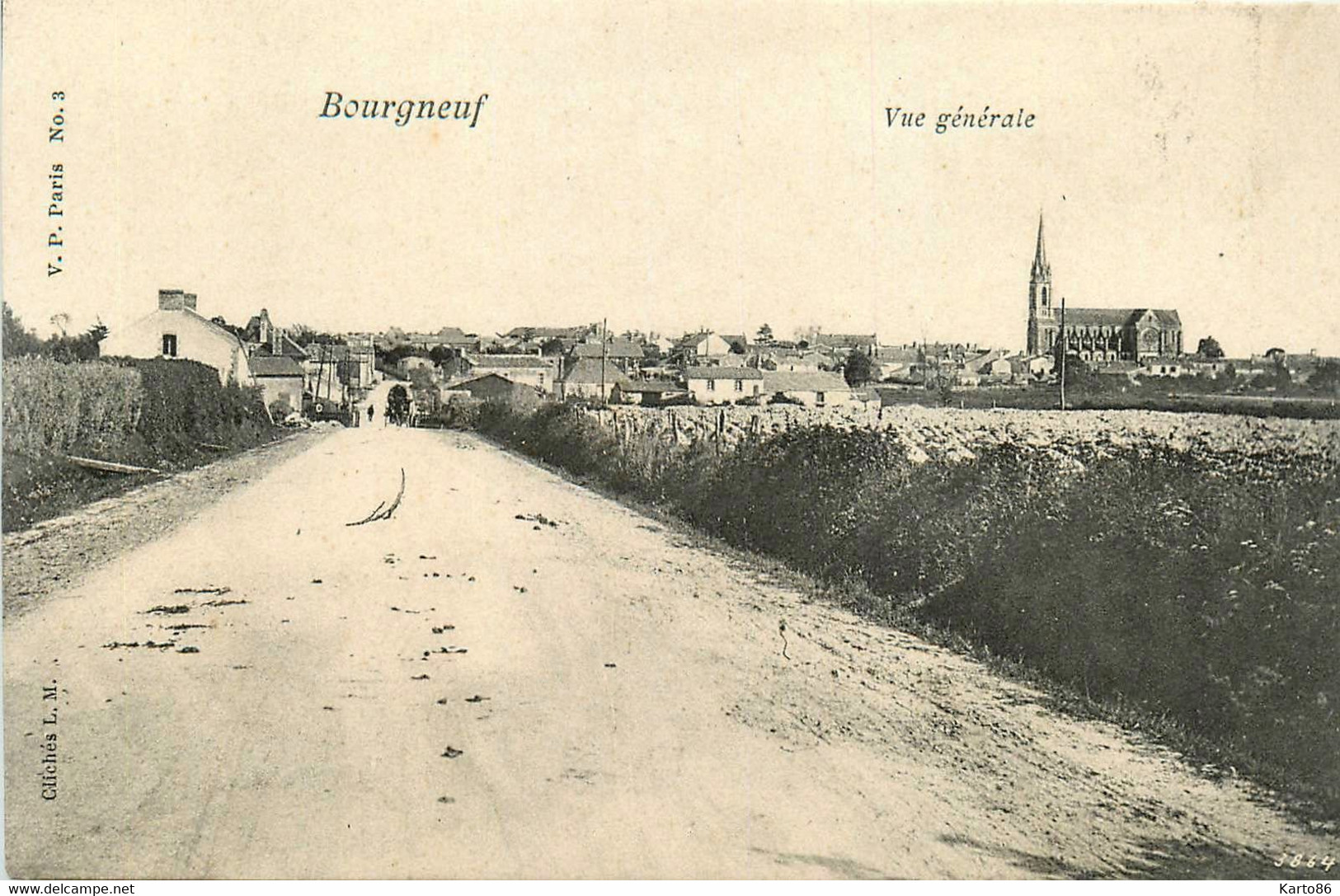 Bourgneuf * Route Et Vue Générale Du Village - Bourgneuf-en-Retz