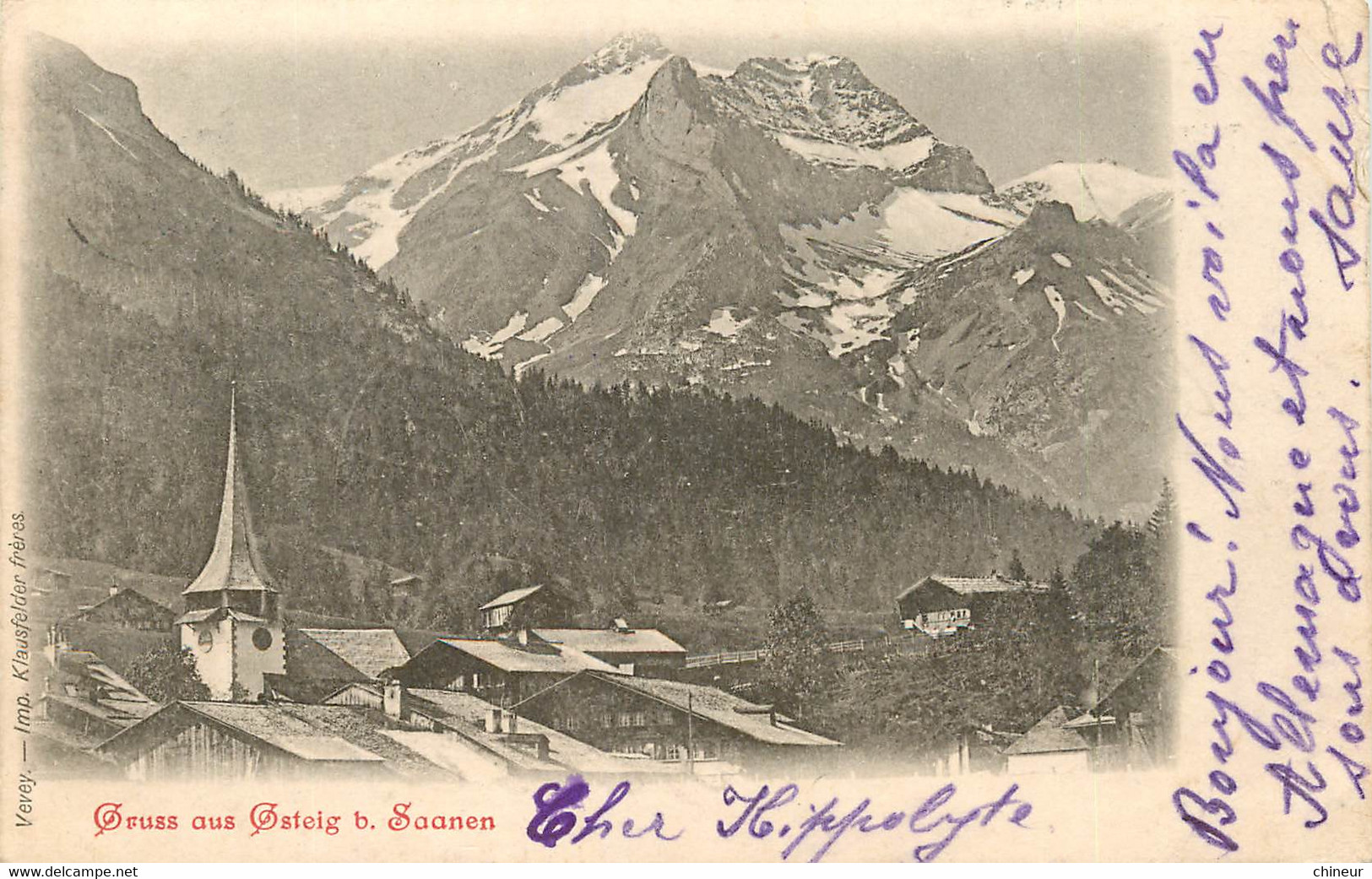 SUISSE GRUSS AUS GSTEIG B. SAANEN - Gsteig Bei Gstaad