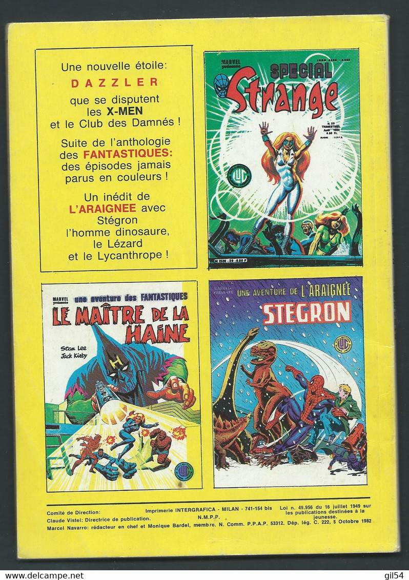 Marvel   Special Origines STRANGE N°154 Bis LUG 05/10/1982 Parfait Etat  - MAR 0402 - Strange