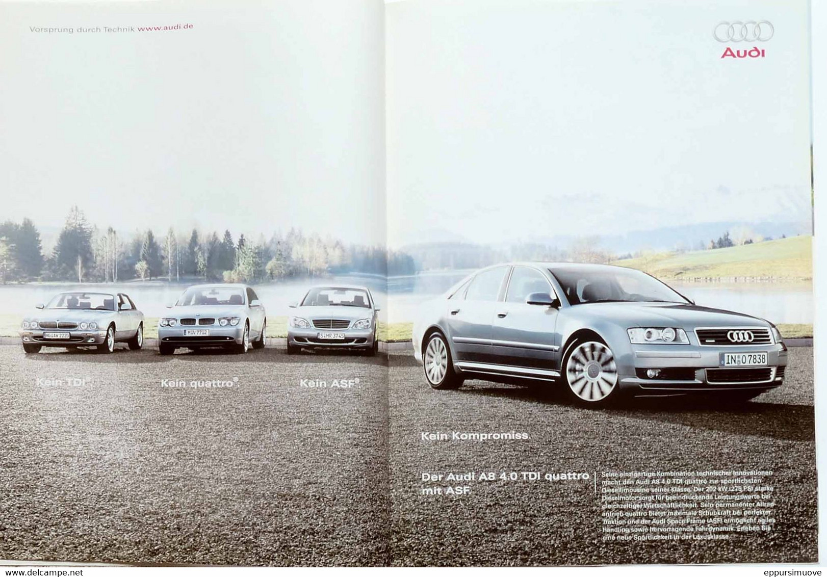 AUTO ZEITUNG AUDI A8 4.0 TDI TEST Gegen BMW 740d MERCEDES 400 CDI VW PHAETON V10 TDI - Auto En Transport