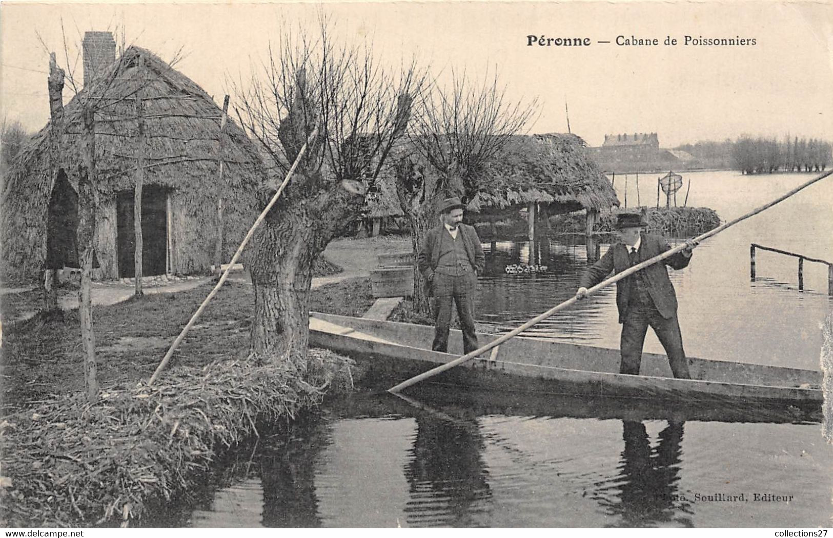 80-PERONNE- CABANE DE POISSONNIERS - Peronne