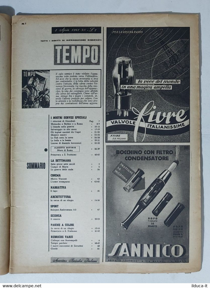 38761 TEMPO A.V Nr 97 1941 - Inglesi Cacciati Da Capri - Islanda In Guerra - Other & Unclassified