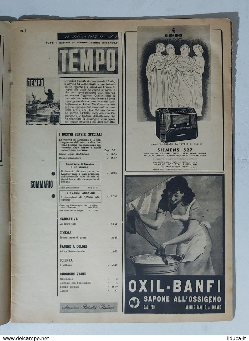 38790 TEMPO A.VI Nr 142 1942 - Avanzata In Libia - Vittoria In Cirenaica - Sonstige & Ohne Zuordnung