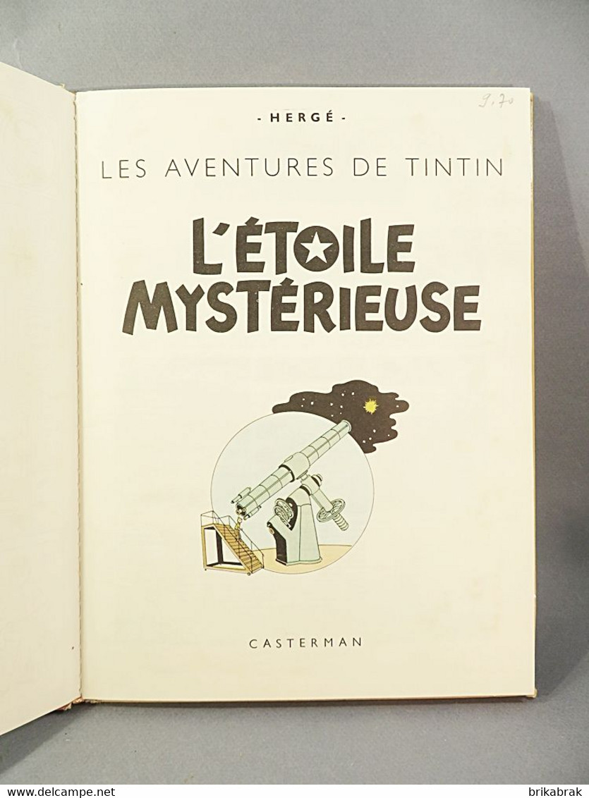 ALBUM LES AVENTURES DE TINTIN L'ETOILE MYSTERIEUSE 1966 - Hergé BD Casterman