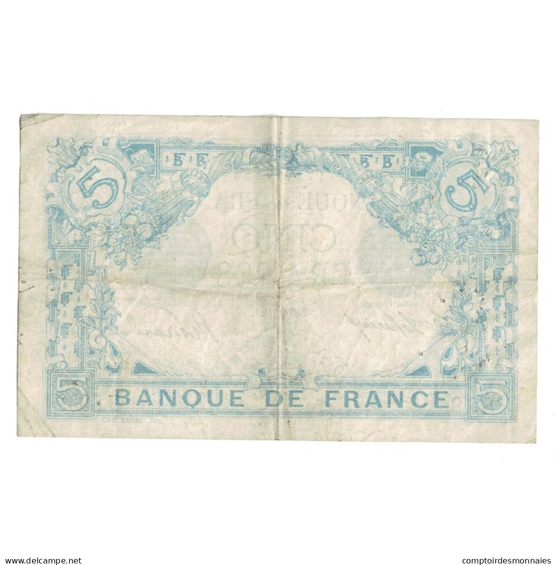 France, 5 Francs, Bleu, 1915, H.693, TB+, Fayette:2.29, KM:70 - 5 F 1912-1917 ''Bleu''