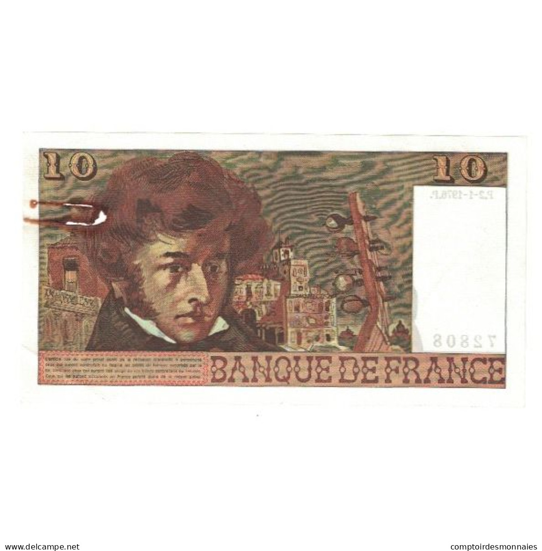 France, 10 Francs, Berlioz, 1976, Y.279, B, Fayette:63.16, KM:150c - 10 F 1972-1978 ''Berlioz''
